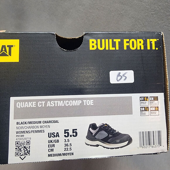 CAT Womens Quake CT ASTM Black Work & Safety Shoes Sz 5.5 M - NEW - Picture 9 of 9